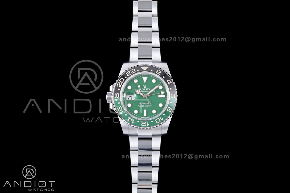 GMT Master II 126729 VTNR Gain Weight QF 1:1 Green Dial On Oyster Bracelet SH3285 CHS (Free Sprung)